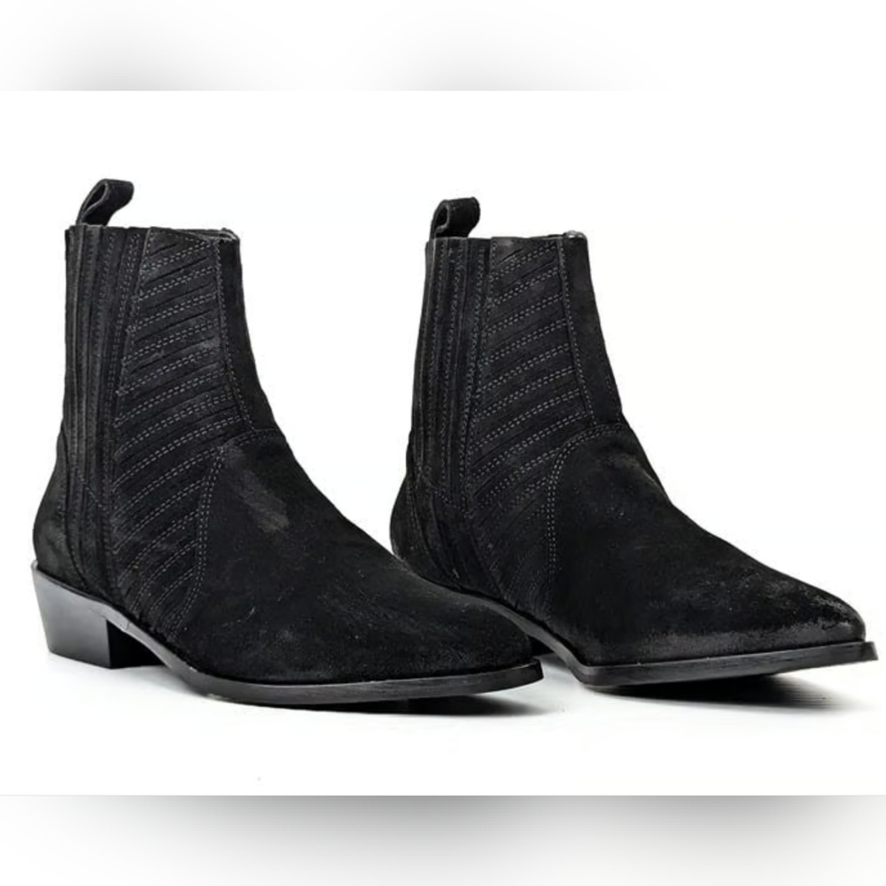 AllSaints Fion Suede Boots Black Size 11. Unisex. 